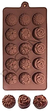 PAPATYA VE GÜL SİLİKON ÇİKOLATA KALIBI