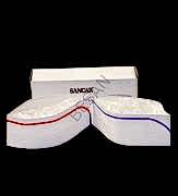 KAĞIT KIRMIZI ÇİZGİLİ TEK KULLANIMLIK KAFETERYA KEPİ 100 ADET  MYEBI MARKA