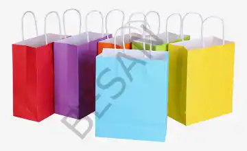 KAĞIT POŞET ÇANTA DÜZ RENK 18*8*24 CM - 25 ADET/PAKET