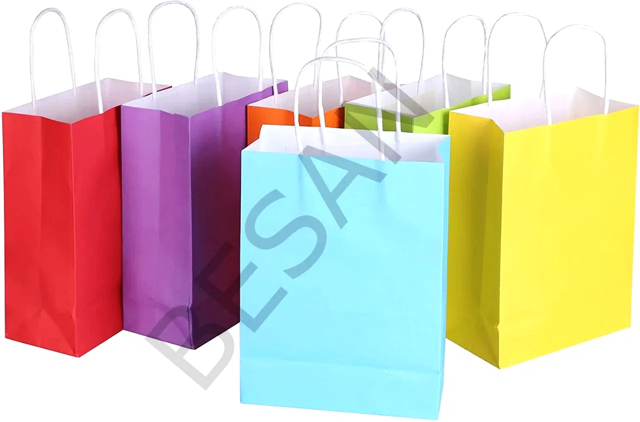 KAĞIT POŞET ÇANTA DÜZ RENK 25*12*31 cm   25 ADET/PAKET