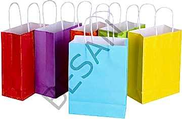 KAĞIT POŞET ÇANTA DÜZ RENK 25*12*31 cm   25 ADET/PAKET