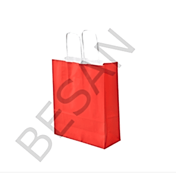 KAĞIT POŞET ÇANTA DÜZ RENK 25*12*31 cm   25 ADET/PAKET