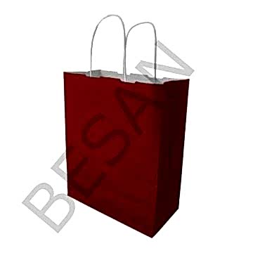 KAĞIT POŞET ÇANTA DÜZ RENK 25*12*31 cm   25 ADET/PAKET