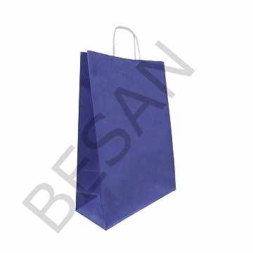 KAĞIT POŞET ÇANTA DÜZ RENK 25*12*31 cm   25 ADET/PAKET