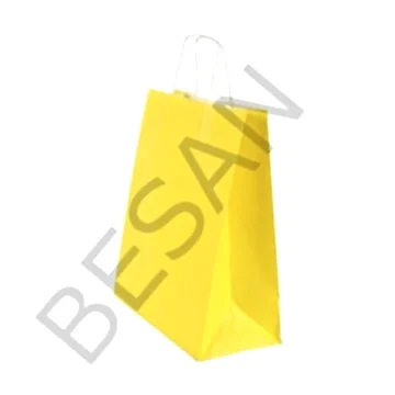 KAĞIT POŞET ÇANTA DÜZ RENK 31*12*41 cm  25 ADET/PAKET