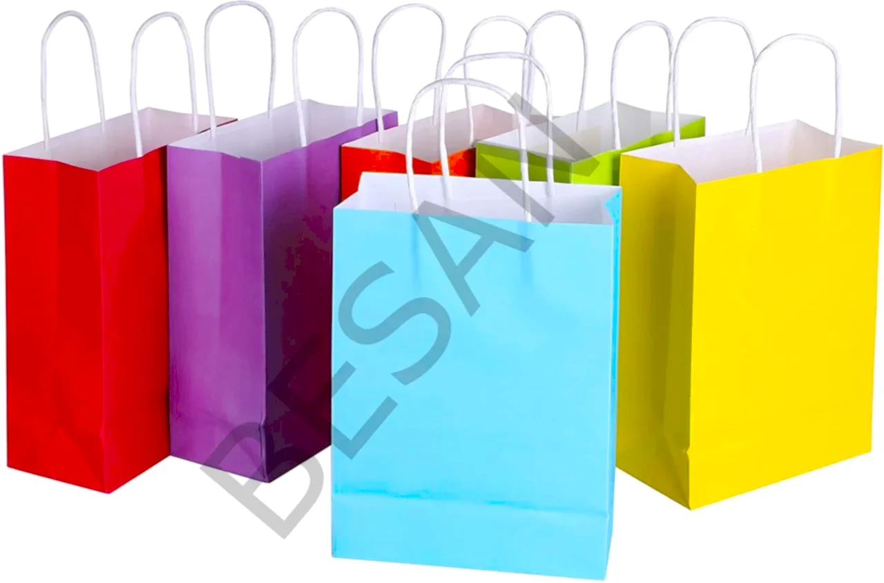 KAĞIT POŞET ÇANTA DÜZ RENK 31*12*41 cm  25 ADET/PAKET