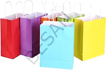 KAĞIT POŞET ÇANTA DÜZ RENK 31*12*41 cm  25 ADET/PAKET