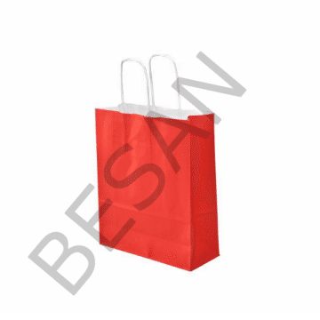 KAĞIT POŞET ÇANTA DÜZ RENK 31*12*41 cm  25 ADET/PAKET
