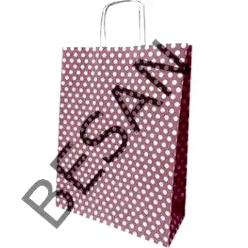 KAĞIT POŞET ÇANTA  PUANTİYELİ 18*8*24 CM -   25 ADET/PAKET