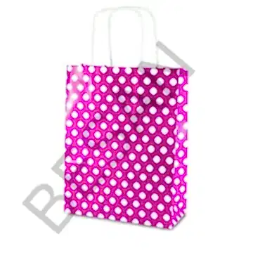 KAĞIT POŞET ÇANTA  PUANTİYELİ 18*8*24 CM -   25 ADET/PAKET