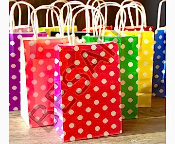 KAĞIT POŞET ÇANTA  PUANTİYELİ 25*12*31 cm  25 ADET/PAKET