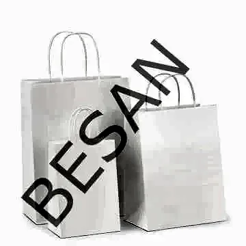 KAĞIT POŞET ÇANTA BEYAZ 31*12*41 cm 25 ADET/PAKET