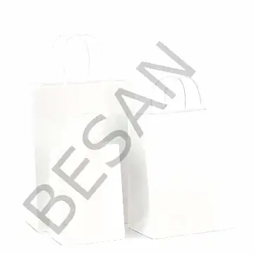 KAĞIT POŞET ÇANTA KRAFT BEYAZ 32*20*32 cm