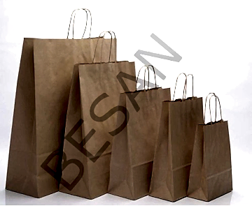 KAĞIT POŞET ÇANTA KRAFT BURGU SAP 40*12*40 cm