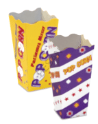 KARTON MISIR KUTUSU MOR VE SARI DESEN KARIŞIK