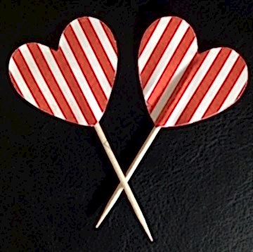 KIRMIZI ÇİZGİLİ DEKORATİF KÜRDAN - 10 ADET