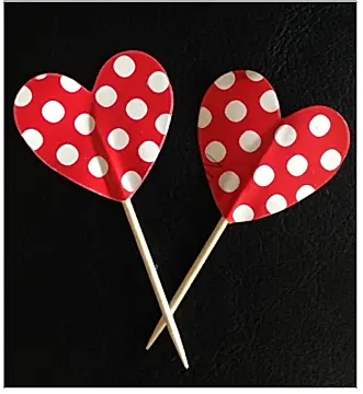 KIRMIZI PUANTİYE DEKORATİF KÜRDAN - 10 ADET