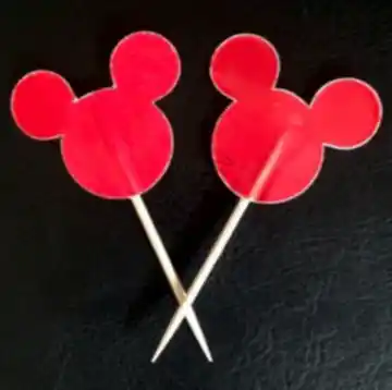 KIRMIZI FARE DEKORATİF KÜRDAN - 10 ADET