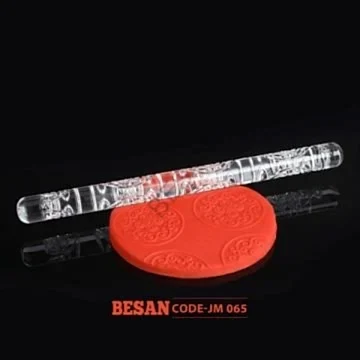 AKRİLİK DESENLİ MERDANE 16CM UZUNLUK - 12MM ÇAP