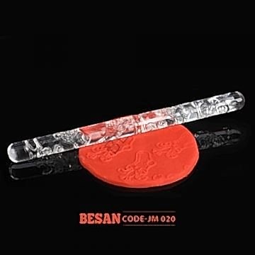 AKRİLİK DESENLİ MERDANE 16CM UZUNLUK - 12MM ÇAP