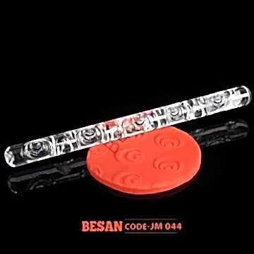 AKRİLİK DESENLİ MERDANE 16CM UZUNLUK - 12MM ÇAP