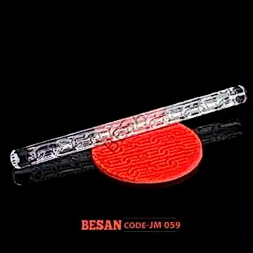 AKRİLİK DESENLİ MERDANE 16CM UZUNLUK - 12MM ÇAP