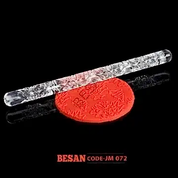 AKRİLİK DESENLİ MERDANE 16CM UZUNLUK - 12MM ÇAP