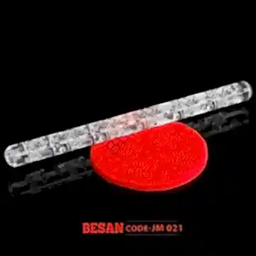 AKRİLİK DESENLİ MERDANE 16CM UZUNLUK - 12MM ÇAP