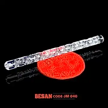 AKRİLİK DESENLİ MERDANE 16CM UZUNLUK - 12MM ÇAP