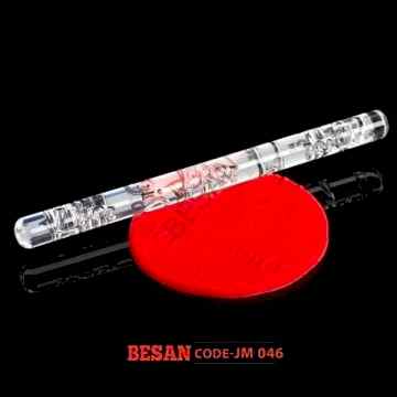 AKRİLİK DESENLİ MERDANE 16CM UZUNLUK - 12MM ÇAP