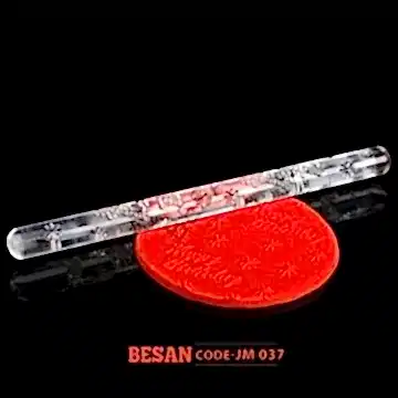 AKRİLİK DESENLİ MERDANE 16CM UZUNLUK - 12MM ÇAP