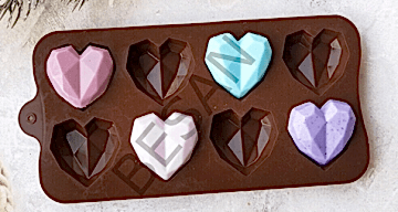 SİLİKON ELMAS KALP ÇİKOLATA KALIBI