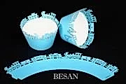 CUPCAKE KENAR DANTELİ - TREN MAVİ