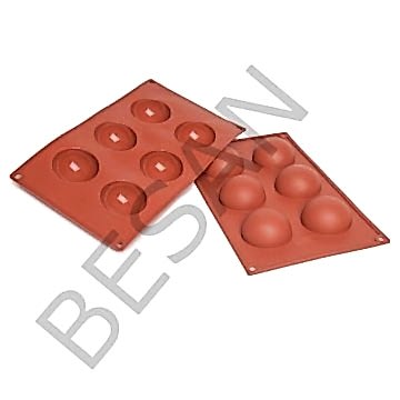 YARIM KÜRE SİLİKON KALIP 6'LI - KÜRE ÇAP: 6CM