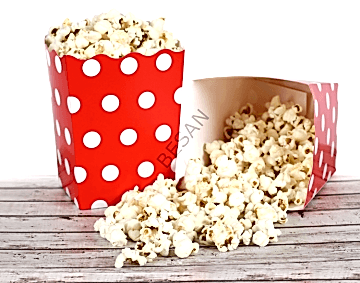 KARTON MISIR KUTUSU KIRMIZI PUANTİYE 10 ADET