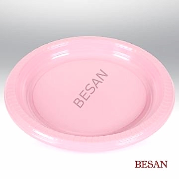 PLASTİK TABAK PEMBE 25 ADET 23cm.