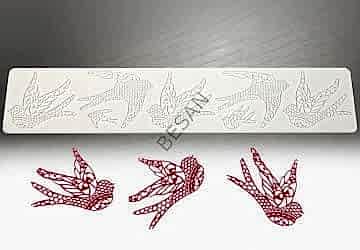 SİLİKON DANTEL KALIP KUŞ DESEN