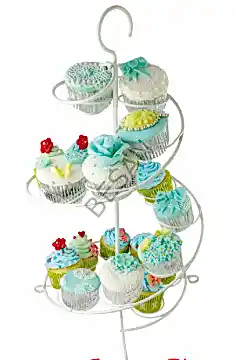 METAL CUPCAKE STANDI BEYAZ / 15'Lİ