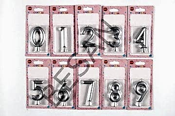 GÜMÜŞ RENK RAKAM MUM 2 YAŞ