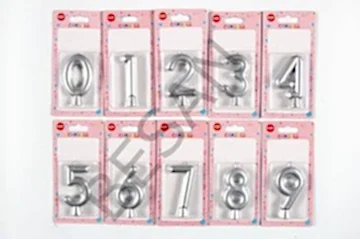 GÜMÜŞ RENK RAKAM MUM 4 YAŞ