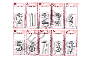 GÜMÜŞ RENK RAKAM MUM 7 YAŞ