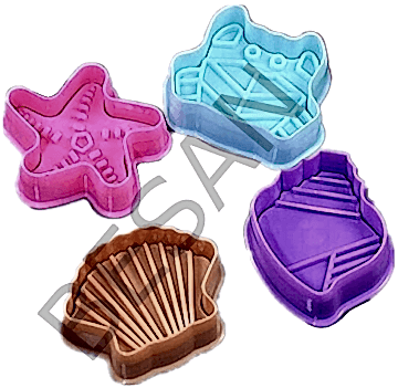 DENİZ TEMALI BASMALI KOPAT SET 4 PARÇA