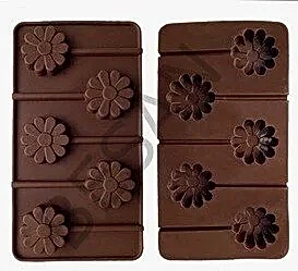 SİLİKON ÇİÇEK LOLİPOP ŞEKER İZOMALT KALIBI 5'Lİ