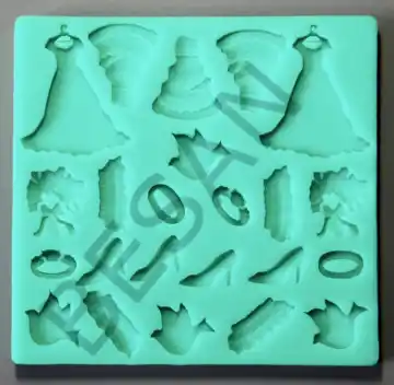 SİLİKON KALIP GELİNLİK YÜZÜK SET KALIP