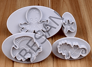 DENİZ ŞEKİLLERİ BASMALI KOPAT SET 4 PARÇA